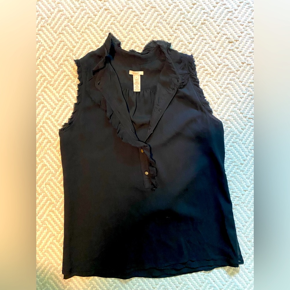 J crew button front tank